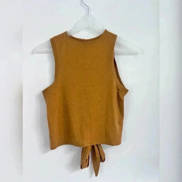 Lululemon Time to Restore Mock Neck Tank Spiced Bronze / White Size 4 Like New - Picture 3 of 3